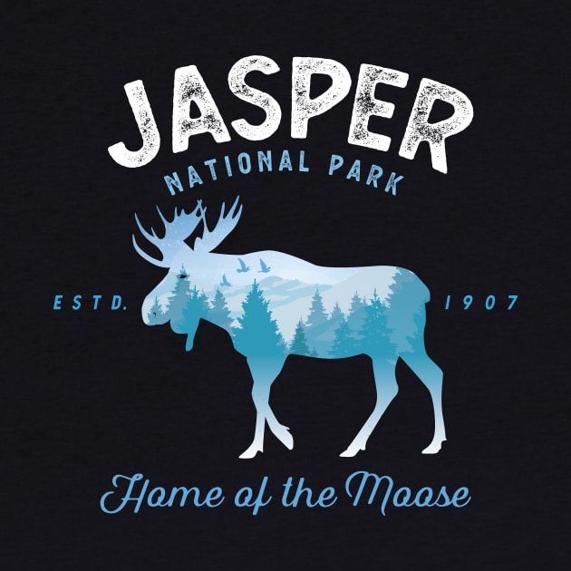 Jasper National Park Moose Vintage Look by MarkusShirts